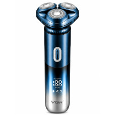 Електробритва чоловіча VGR V-392 Blue, 3 роторні головки, 200 хв, USB-C