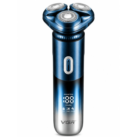 Электробритва мужская VGR V-392 Blue, 3 роторные головки, 200 мин, USB-C