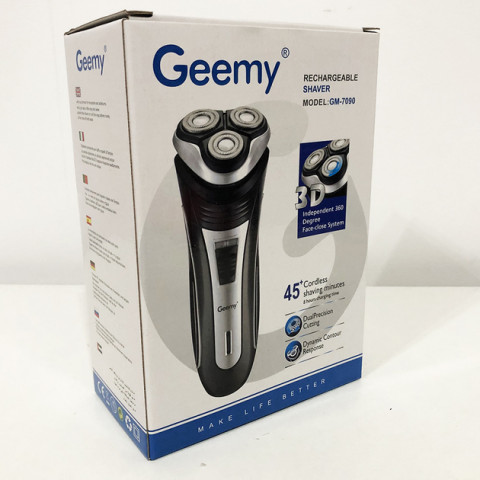 Електробритва Geemy GM-7090 акумуляторна роторна 3 головки