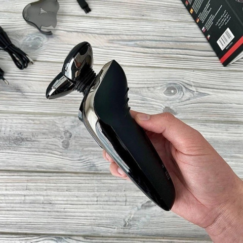 Електробритва Geemy GM-7720 акумуляторна роторна 3 головки вологозахищена