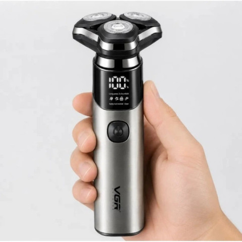 Електробритва VGR V-321 акумуляторна роторна 3 головки USB
