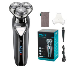 Електробритва VGR V-323 акумуляторна роторна 3 головки USB IPX6