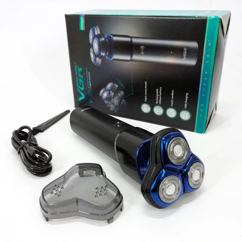 Електробритва VGR V-325 акумуляторна роторна 3 головки USB IPX6