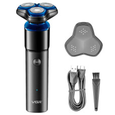 Електробритва VGR V-325 акумуляторна роторна 3 головки USB IPX6