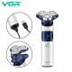 Електробритва VGR V-328 акумуляторна роторна 3 головки USB IPX7
