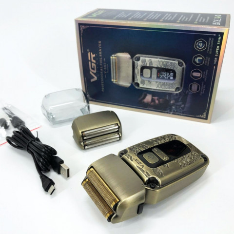 Електробритва-шейвер VGR V-337 акумуляторна сіткова 2 головки USB IPX6