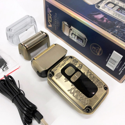Електробритва-шейвер VGR V-337 акумуляторна сіткова 2 головки USB IPX6