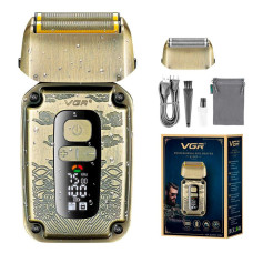 Електробритва-шейвер VGR V-337 акумуляторна сіткова 2 головки USB IPX6
