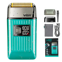 Електробритва-шейвер VGR V-357 акумуляторна сіткова 2 головки USB IPX6