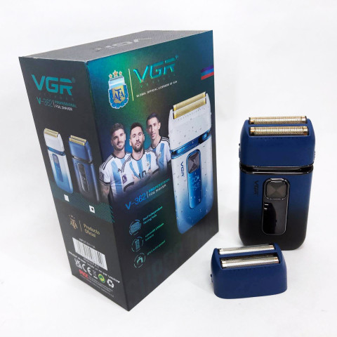 Електробритва-шейвер VGR V-362 акумуляторна сіткова 2 головки USB IPX6