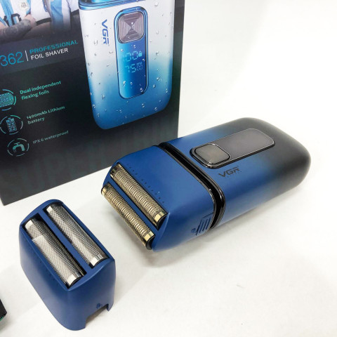 Електробритва-шейвер VGR V-362 акумуляторна сіткова 2 головки USB IPX6