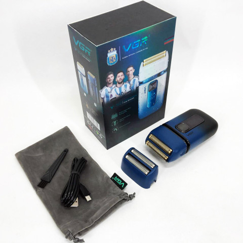 Електробритва-шейвер VGR V-362 акумуляторна сіткова 2 головки USB IPX6