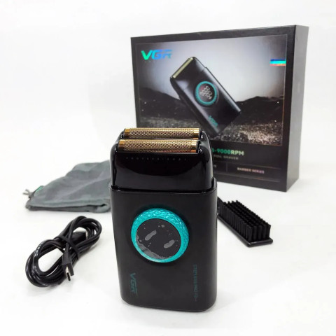 Електробритва-шейвер VGR V-377 акумуляторна сіткова 2 головки USB