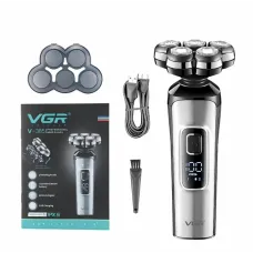 Електробритва VGR V-385 акумуляторна роторна 5 головок USB IPX5
