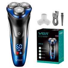 Електробритва VGR V-387 акумуляторна роторна 3 головки USB IPX6