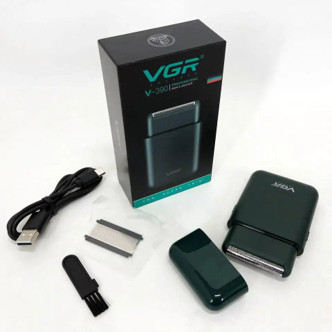 Електробритва-шейвер VGR V-390 акумуляторна сіткова 1 головок USB