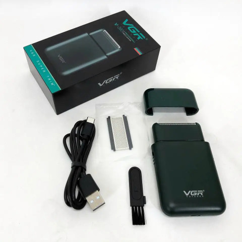 Електробритва-шейвер VGR V-390 акумуляторна сіткова 1 головок USB