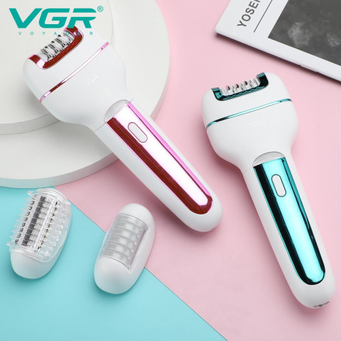 Епілятор багатофункціональний VGR V-732 3в1 з LED-дисплеєм рожевий