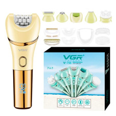 Епілятор акумуляторний VGR V-756 7в1 Professional Lady Care Set золотистий