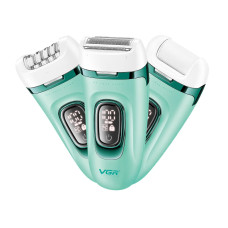 Епілятор жіночий VGR V-762 3в1 USB акумуляторний зелений