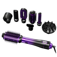 Фен-щітка VGR V-488 Hot Air Brush 8в1 1100 Вт Фіолетова
