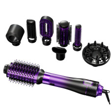 Фен-щітка VGR V-488 Hot Air Brush 8в1 1100 Вт Фіолетова