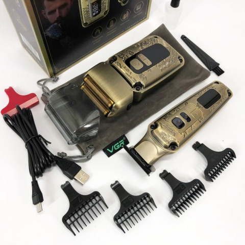 Набір для стрижки та гоління VGR V-641 тример і сітковий шейвер