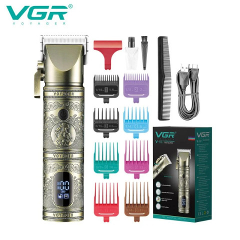 Машинка для стрижки VGR V-697 акумуляторна 2000 мА·год LED 8 насадок