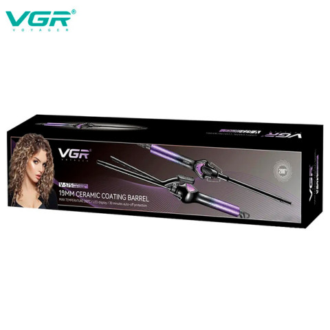 Плойка для завивки VGR V-575 19 мм керамічна з LED-дисплеєм фіолетова