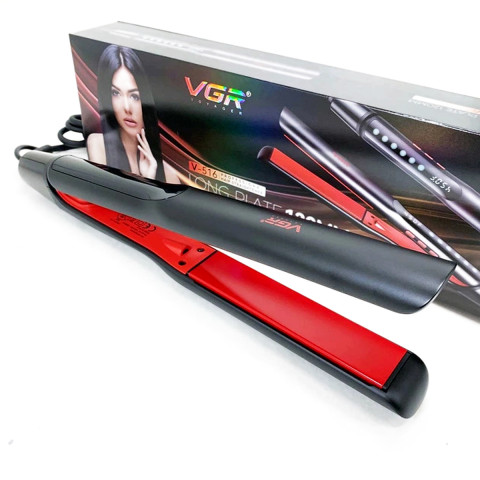 Випрямляч для волосся VGR V-516 LED 150–230 °C чорно-червоний
