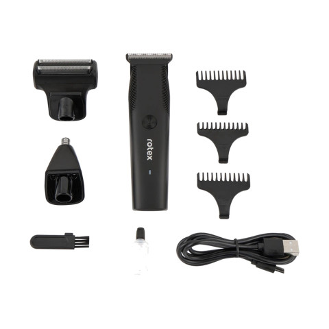 Тример універсальний Rotex RHC186-S 3Plus 3в1 USB Type-C чорний