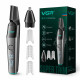 Тример VGR V-603 для носа та вух 2в1, акумуляторний, 2 насадки, Type-C, LED дисплей, IPX5