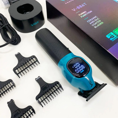 Тример VGR V-886T 8000 об/хв T-blade з LED-дисплеєм бірюзовий