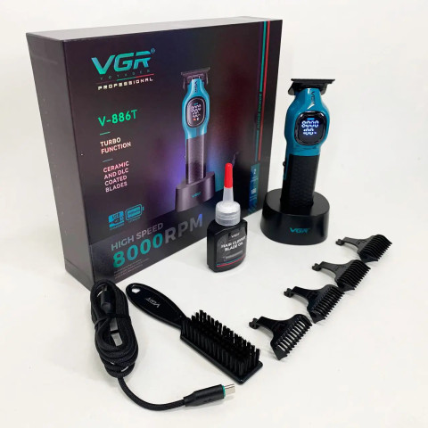 Тример VGR V-886T 8000 об/хв T-blade з LED-дисплеєм бірюзовий