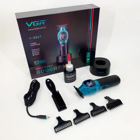 Тример VGR V-886T 8000 об/хв T-blade з LED-дисплеєм бірюзовий