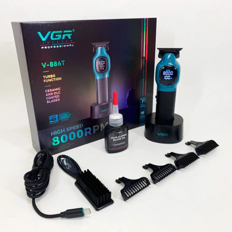 Тример VGR V-886T 8000 об/хв T-blade з LED-дисплеєм бірюзовий