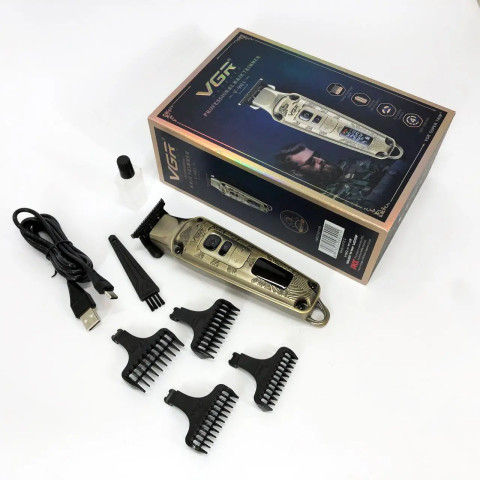 Машинка для стрижки VGR V-901 4 швидкості T-blade 42 мм LED
