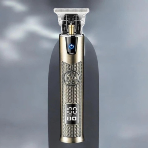 Тример акумуляторний VGR V-983 T-blade з LED-дисплеєм золотий