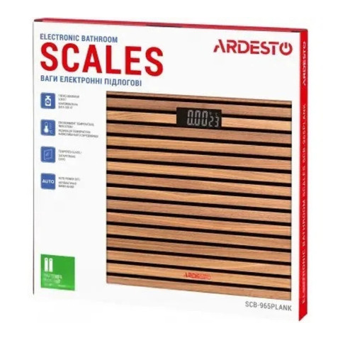 Весы напольные электронные Ardesto SCB-965PLANK, закаленное стекло, до 150 кг