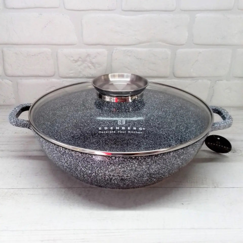 Сотейник з кришкою глибокий Edenberg EB-8042 5,5 л 32 см (HM-05934)