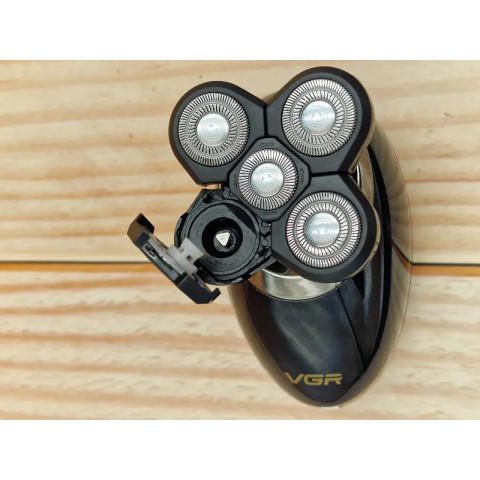 Електробритва VGR V-302 для голови, бороди та вусів 4 в 1 з насадками та USB