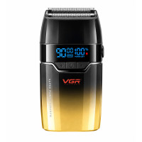 Електробритва VGR V-308 Gold з подвійною сіткою, 3 швидкості, LED, USB Type-C