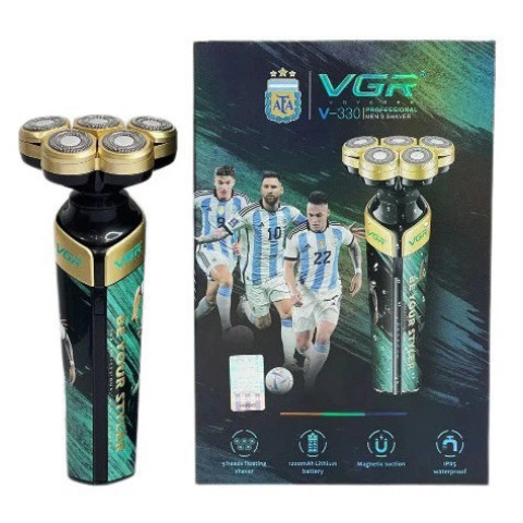 Електробритва VGR V-330 з 5 плаваючими роторними головками, USB, захист IPX5