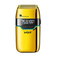Чоловіча електробритва VGR V-350 Gold, 2 сітки, 2 насадки, LED, USB-C, 3 швидкості