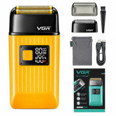 Чоловіча електробритва VGR V-357 Gold, 2 сітки, висувний тример, 150 хв, сухе та вологе гоління