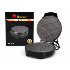 Вафельниця Domotec MS-7710 1000 Вт для тонких вафель і трубочок Чорна