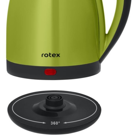 Електрочайник ROTEX RKT24-O, з подвійними стінками та прихованим нагрівачем, 1,8 л, 1500 Вт, зелений