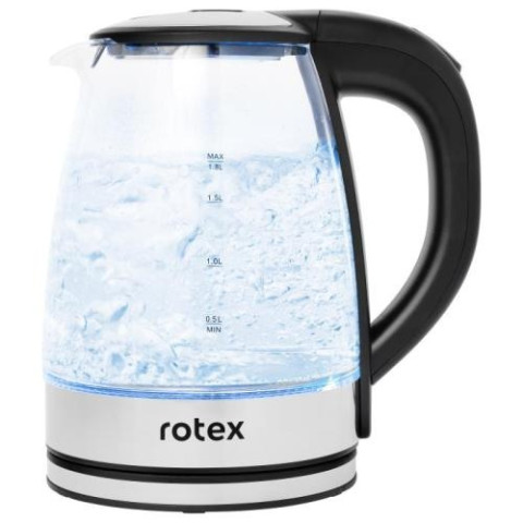 Електрочайник ROTEX RKT91-GS, скляний з LED-підсвічуванням, 1,8 л, 1500 Вт