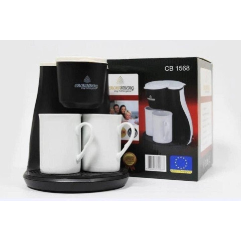 Мини-кофеварка капельная Crownberg CB-1568 500 Вт на 2 чашки