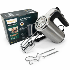 Міксер ручний Rainberg RB-1012 600 Вт, 5 швидкостей, Turbo, 4 насадки
